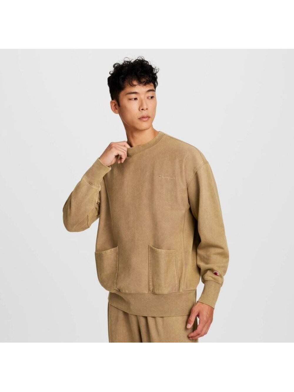 Champion Men's Washed Sweatshirt Size Small Sand Pepper New Sz Small